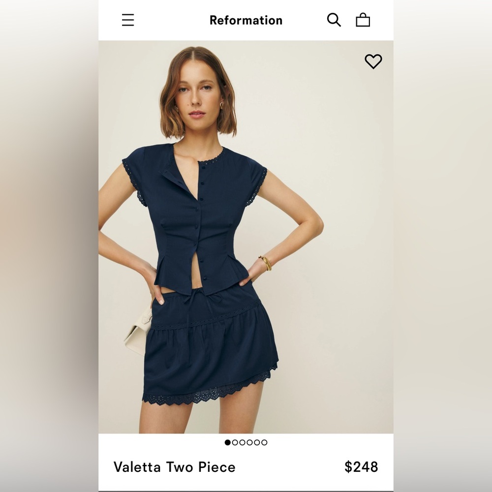 Valetta Two Piece - Reformation, Navy size 6

No lowball offer please!